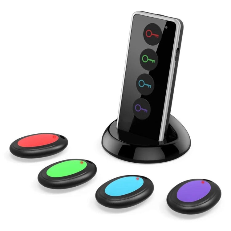 Smart Remote Wireless Key Finder with LED Flashlight, 1 RF Transmitter and 4 Receivers, Key Finder Smart Remote Wireless Key Finder with LED Flashlight, 1 RF Transmitter and 4 Receivers, Key Finder